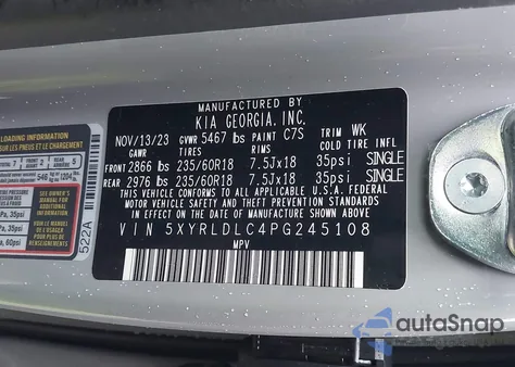 2023 Kia Sorento X-Line S from USA, damaged, VIN 5XYRLDLC4PG245108